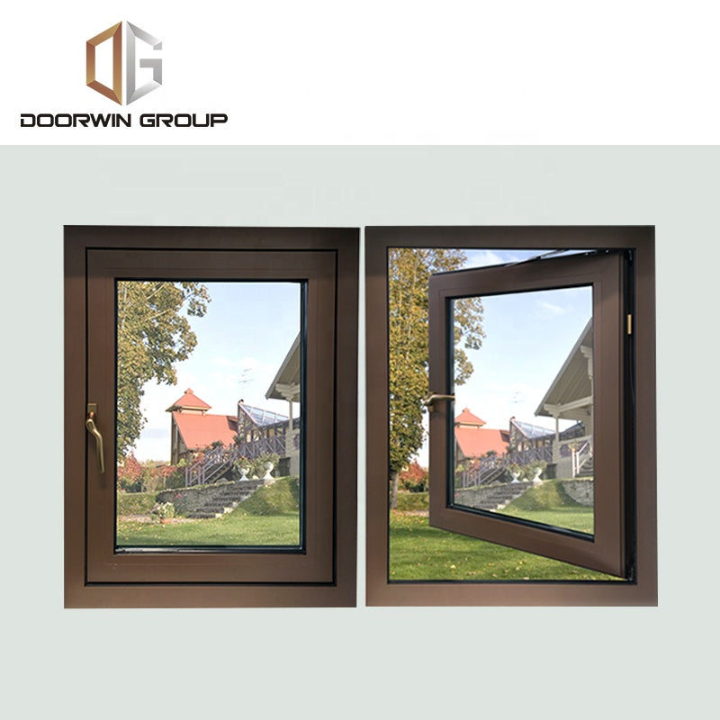 Doorwin 2021Fancy Design Hollow Glass Aluminium Alloy Profile 32 X 36 Hinged Casement Windows with Mesh For Sale