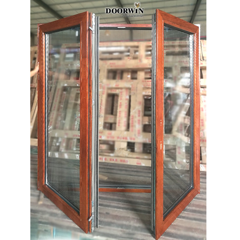 Doorwin 2021China certified supplier San Antonio high quality wood aluminium windows french doors glass doors