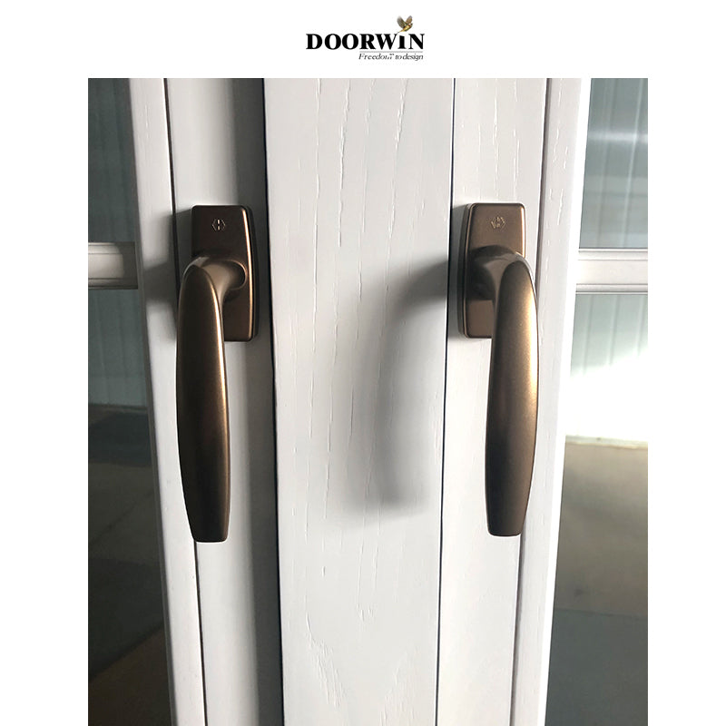 Doorwin 2021Direct Manufacture classical customized in 250 RAL color of powder coating frame double french window