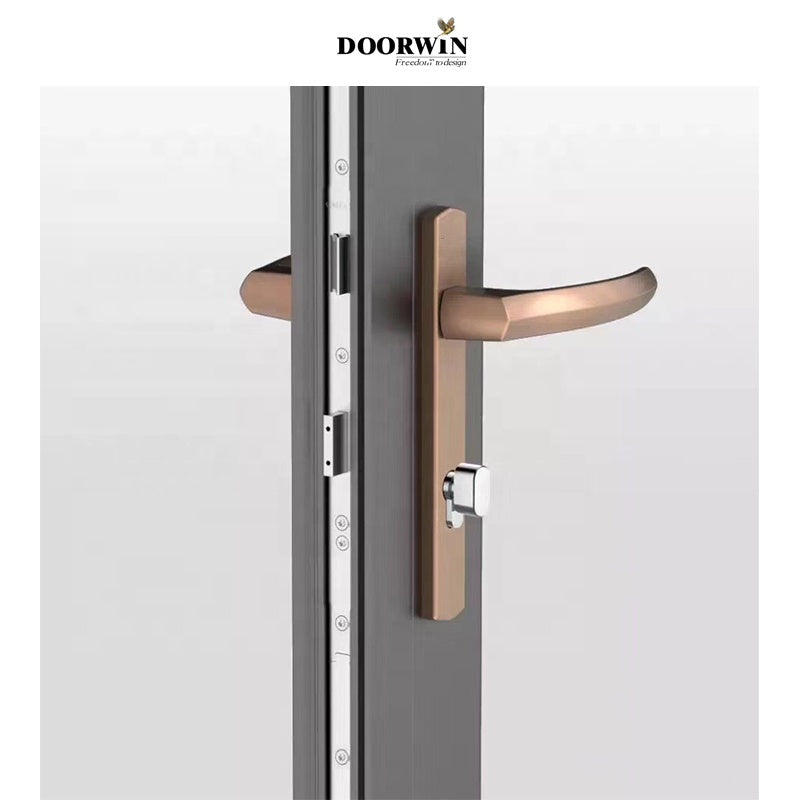 Doorwin 2021Hot sale good price powder coating outdoor exterior more panel double aluminium bi folding glass door