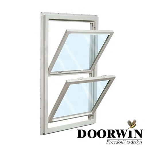 Doorwin 2021Manufacturer Direct Sale Large White Double Glazed Thermally Broken Aluminum Vertical Sliding Double Hung Windows For Kitchen