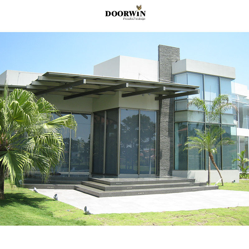 Doorwin 2021Double Glazed Window Insulated Glass Exterior Structural Glass Curtain Wall price