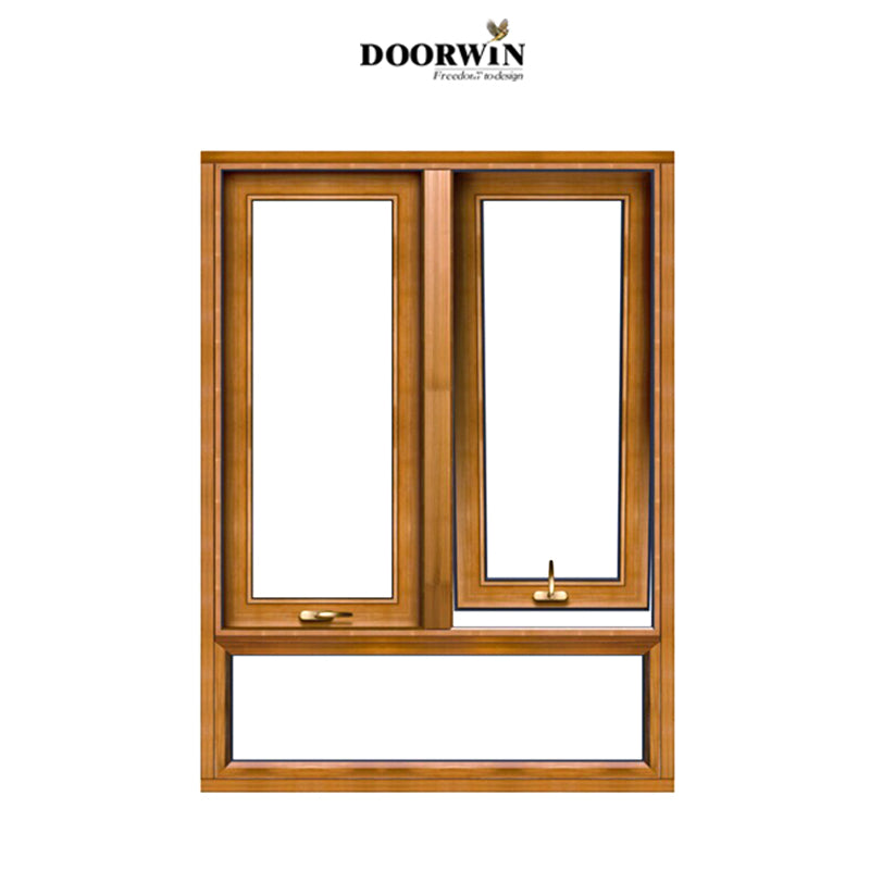 Doorwin 2021New York Custom Made Excellent Design Wooden Aluminum Frame Window Pushout Casement Windows With Double Glazed for Sale Online