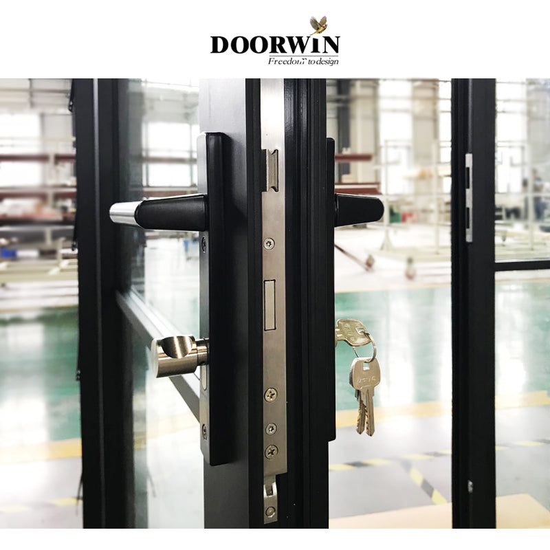 Doorwin 2021Australia standard double glass aluminium hinged door half glass half aluminum panel casement door for residential