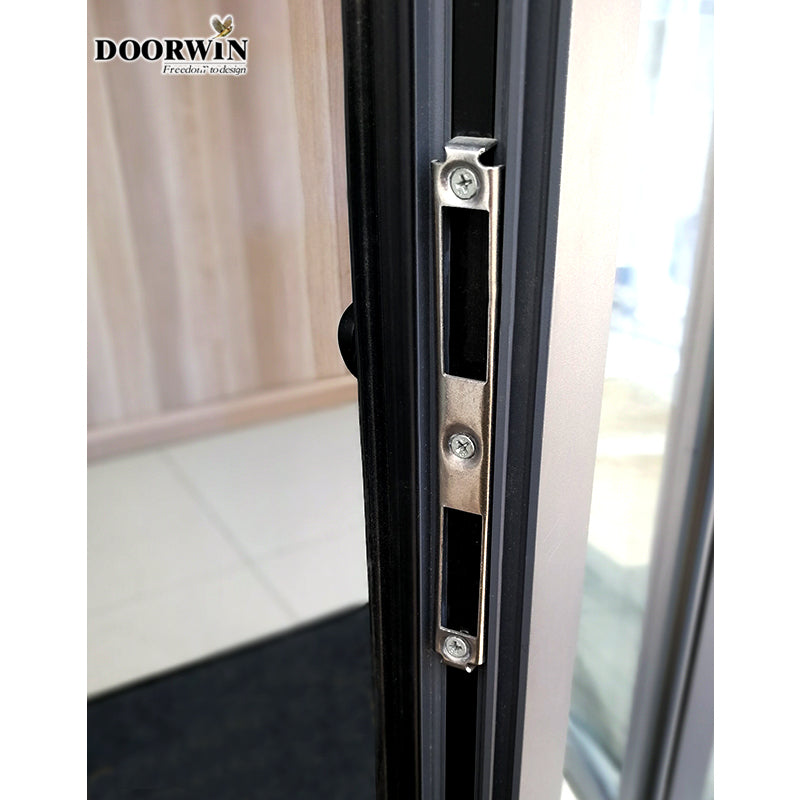 Doorwin 2021Hot Sell High Quality Aluminium Fram Large View With Retractable Scree Sliding Glass Folding Door Window