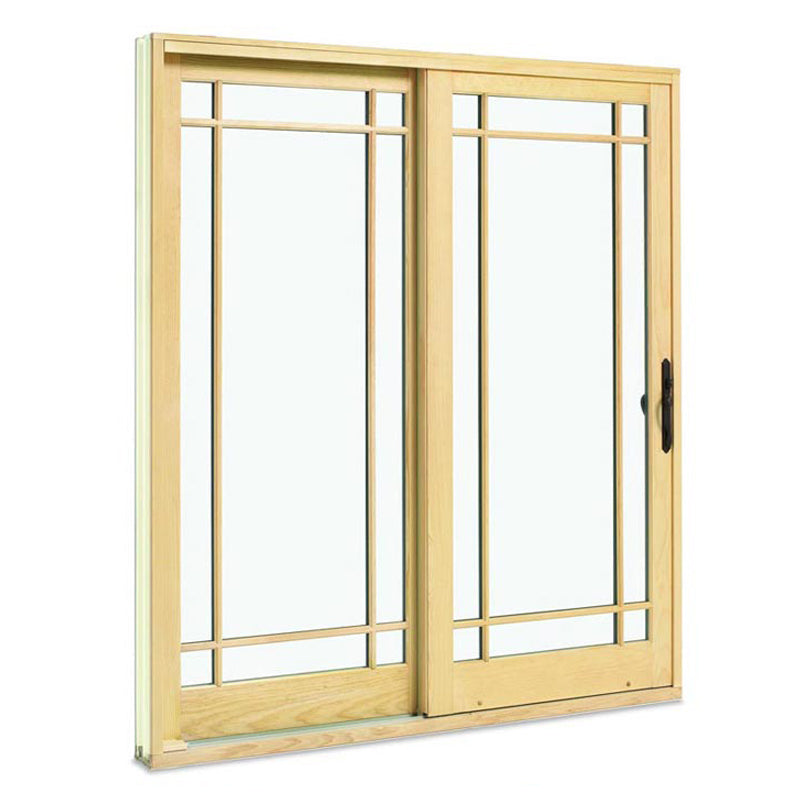 Doorwin 2021No.1 sale in American style double glazed sound proof wind proof heat insulation wooden material sliding doors