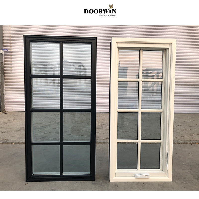 Doorwin 2021America brand hardware windproof sound proof rain proof impact resistance wood aluminum crank windows