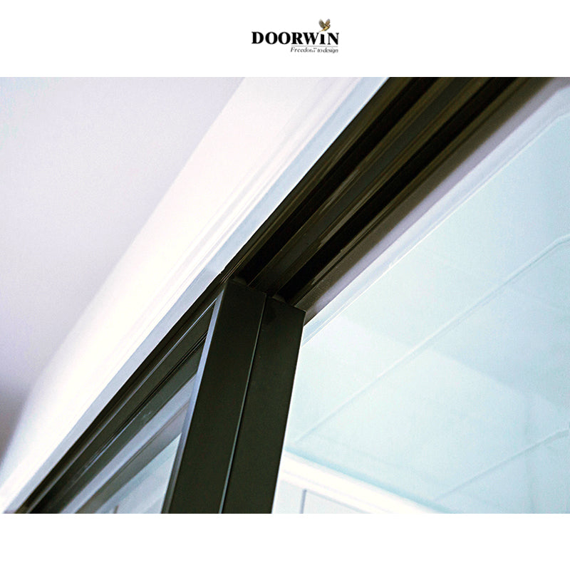 Doorwin 2021Cheap price 4 panel sliding french patio doors slim aluminium frame double glass sliding door for exterior