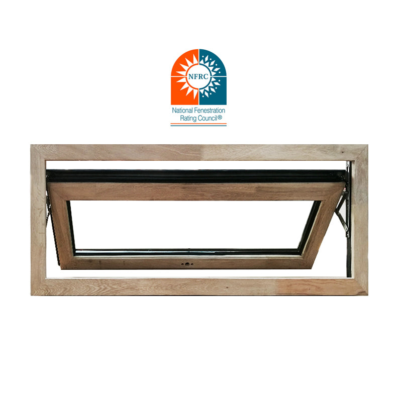 Doorwin 2021Nfrc Standard small glazing windows wooden top hung awning glass casement window for toilet