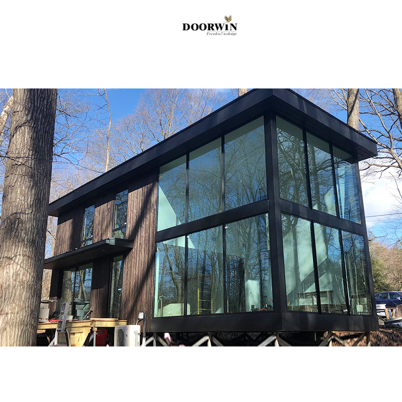 Doorwin 2021Latest Design Two Way Open Long slim aluminum profile Tilt And Turn Casement Glass Slim line window