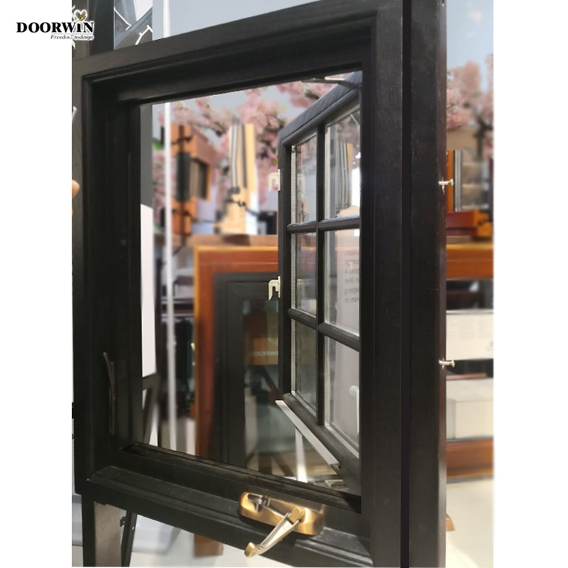 Doorwin 2021Factory outlet high quality wood frame American style crank open casement house windows