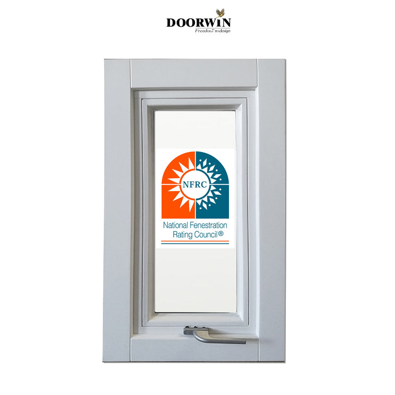 Doorwin 2021New Design Modern Standard Size Custom Top Hung Aluminum Frame Swing Bathroom Awning Casement Window alu clad windows