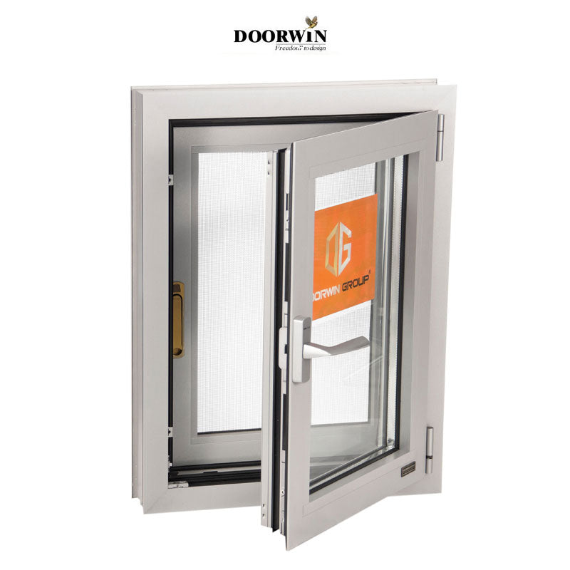 Doorwin 2021aluminum window manufacture new design theft burglar proof designs aluminium Tilt And Turn hinged windows For Living Room