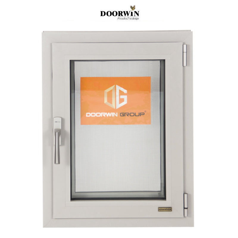 Doorwin 2021Windoor aluminum house glass double triple glazes security inswing outswing window with security mesh anti-theft network