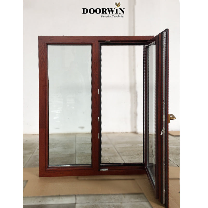 Doorwin 2021Using German-Origin Henkel Wood Adhesive Aluminum Clad Turn And Tilt Opening Replacement Window