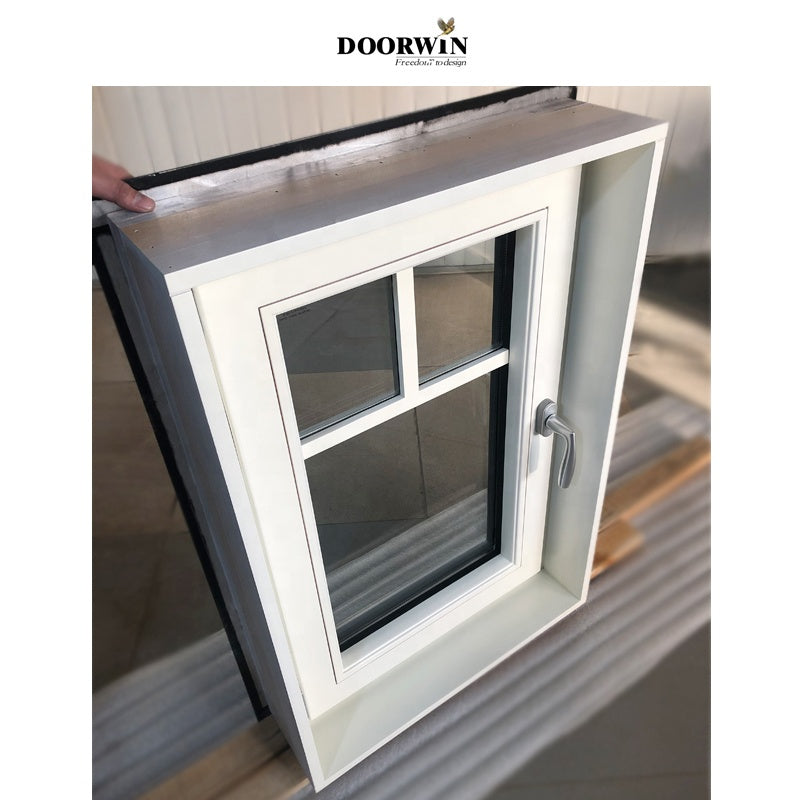 Doorwin 2021Doorwin's project case in Los Angeles white wood aluminium tilt turn window with grille design