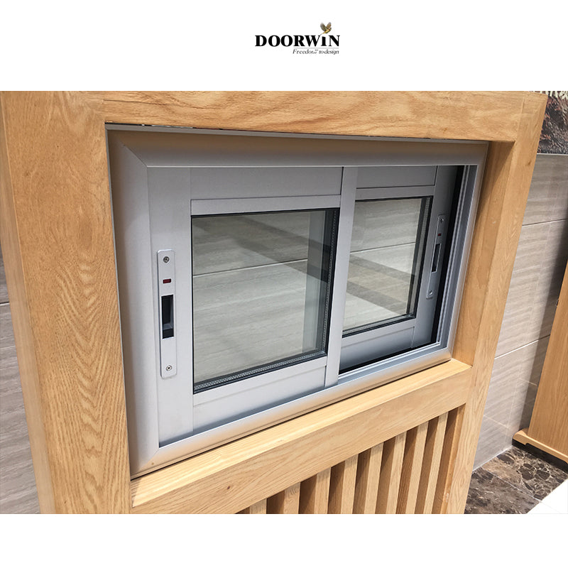 Doorwin 2021high quality aluminium window Blue tinted glass sliding window aluminum windows track