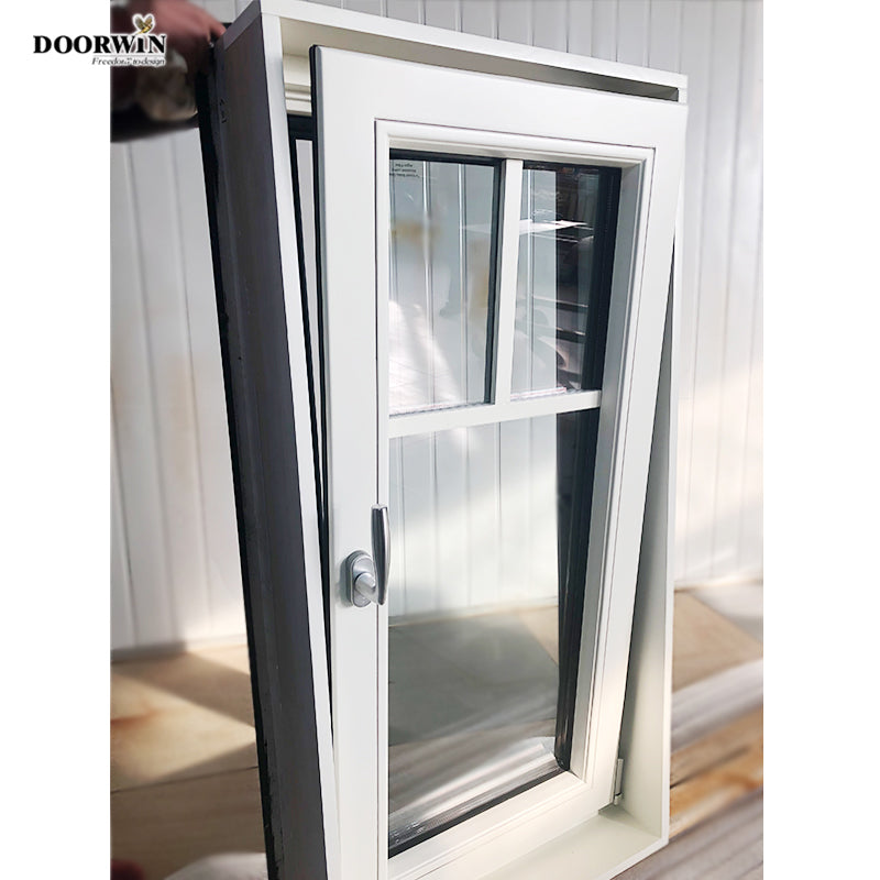 Doorwin 2021Wood frame aluminium clad timber casement window manufacturers White window