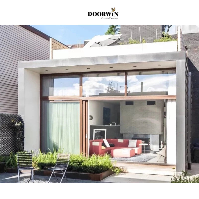 Doorwin 2021Australian Standard AS2047 Matt Black Aluminum Double Glaze Sliding Doors & Window