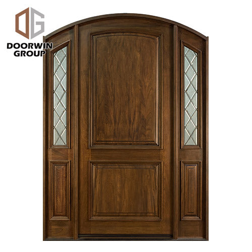 Doorwin 2021Luxury modern house villa main entrance entry wood glass door with side lite design