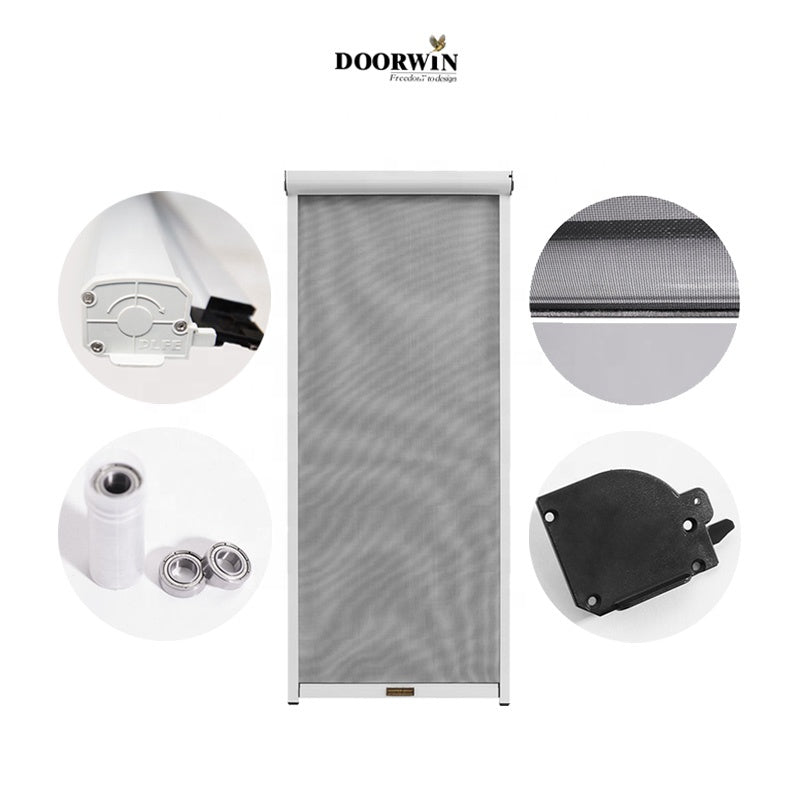 Doorwin 2021Hot Sale Aluminum Sliding Roller Fly Screen DIY Window Screen Kit With Customized Size