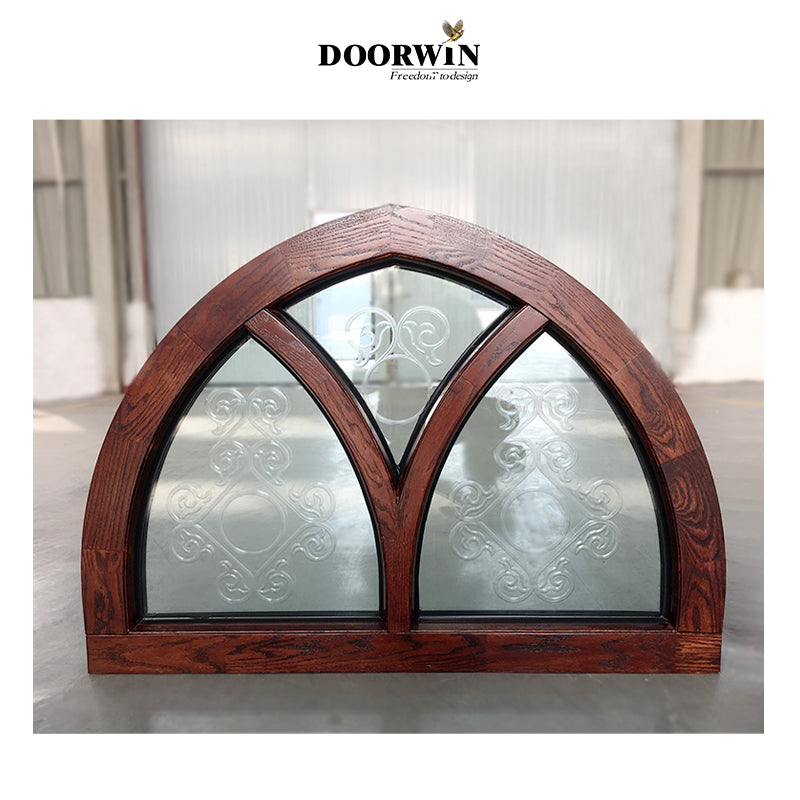 Doorwin 2021Factory Direct Sales vintage glass window panes treating wood frames traditional casement mosques window