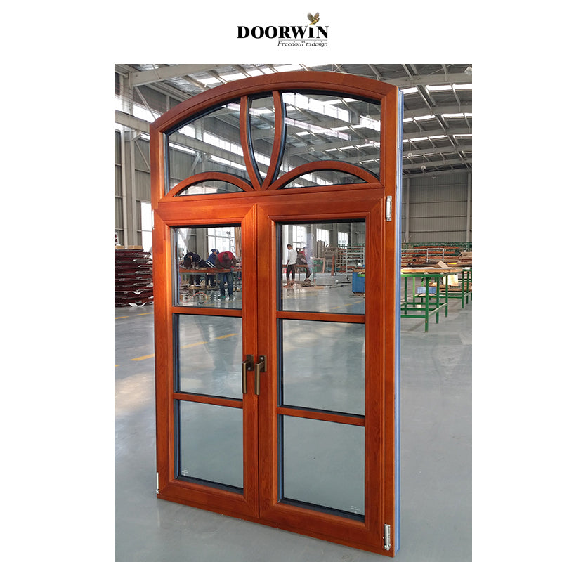 Doorwin 2021Hurricane Impact with Double Glass Heavy Hardware Wooden Frame House windows
