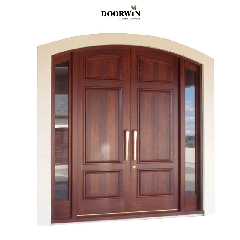 Doorwin 2021Red Oak Solid Wood Door With Copper Nail