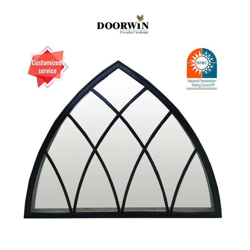 Doorwin 2021Factory Direct nfrc certified wooden frame High Quality grill design arch window for New York Big House