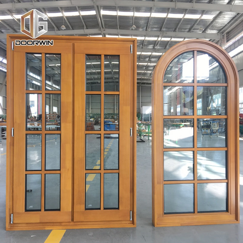 Doorwin 2021China Factory Promotion specialty shape wood aluminum windows with colonial bars design