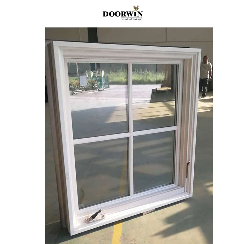 Doorwin 2021NFRC standard Top grade American crank hardware grill design Aluminum alloy tempered glass Casement Windows