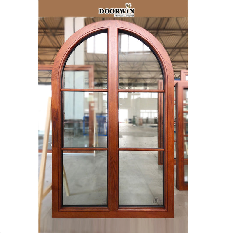 Doorwin 2021Popular tilt turn thermal break aluminum clad wood casement window with mosquito net