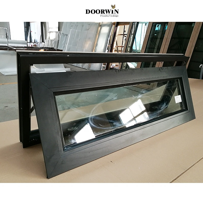 Doorwin 2021Nfrc Standard small glazing windows wooden top hung awning glass casement window for toilet