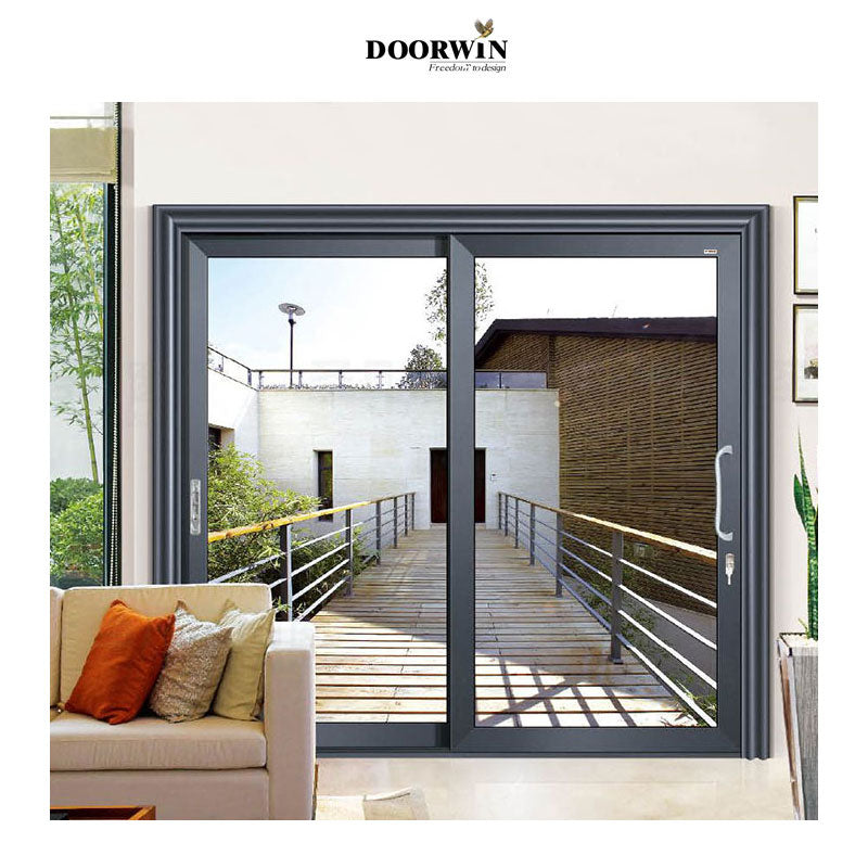 Doorwin 2021Top 10 supplier thermal break aluminum window and doors sliding windows with double glass