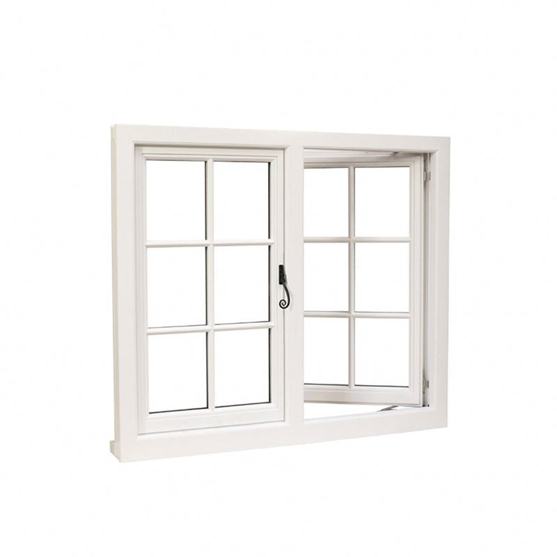 Doorwin 2021diy fly screen wood door in ultimate french standard grill design outward egress casement windows