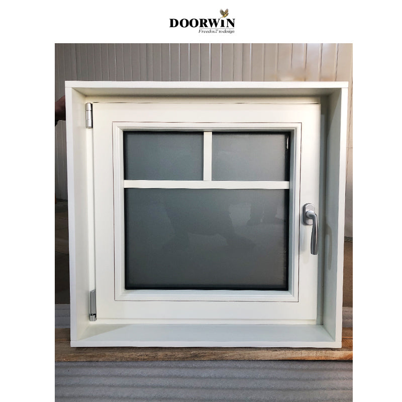 Doorwin 2021Bright white American standard High Water-tightness and Air tightness Aluminium alloy swing hinge tilt turn windows