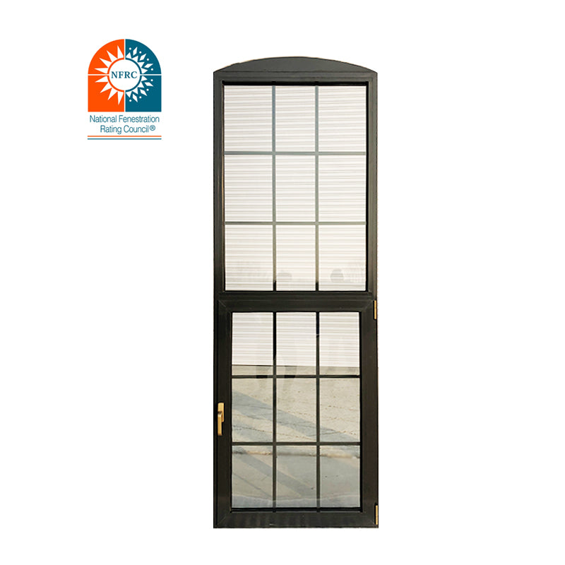 Doorwin 2021new design american style black aluminium framed windows exterior glass grille designed casement residential windows