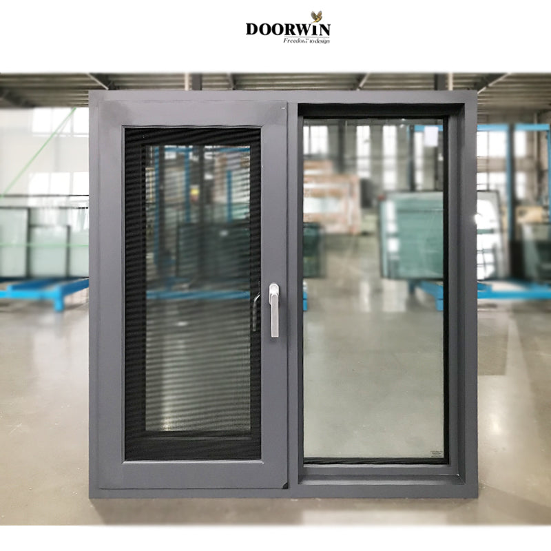 Doorwin 2021Powder coating thermal broken double glazed aluminum casement window Customizable screen window safety protection
