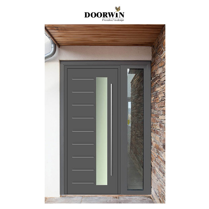 Doorwin 2021Professional Manufacture USA Standard Pivot aluminum entry doors pine louver pictures energy hinged window door