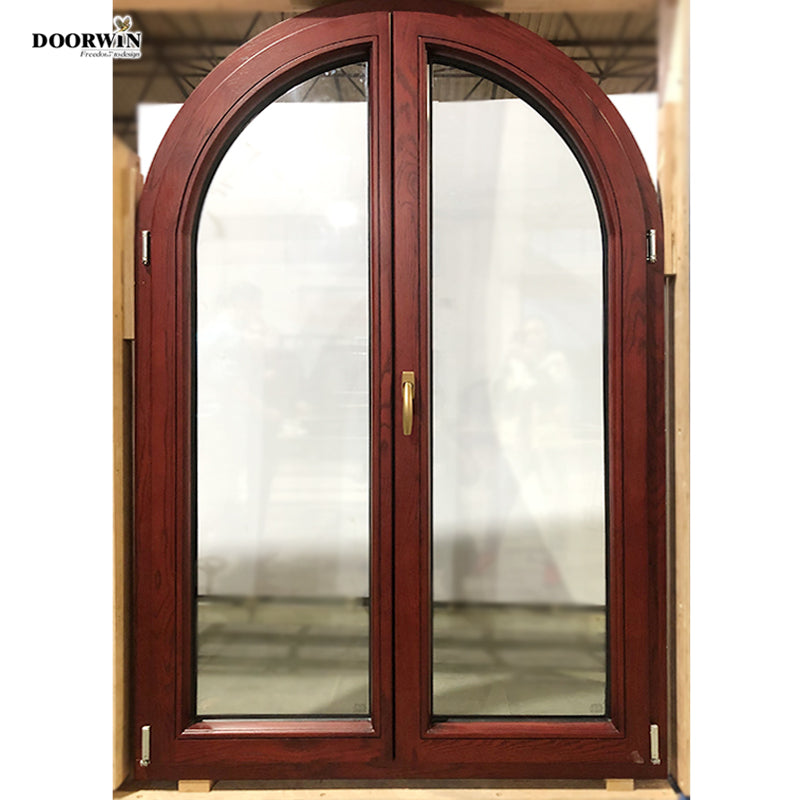 Doorwin 2021Customized safety door grill design round top exterior doors residential front entry