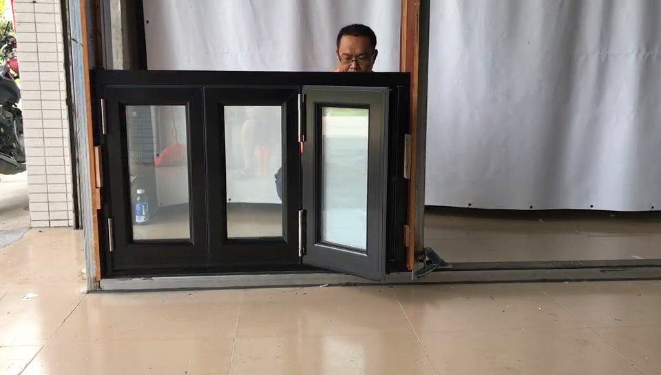 Doorwin 2021Aluminum Window Door Factory Virginia Patio Vertical Folding Window with Cheap price