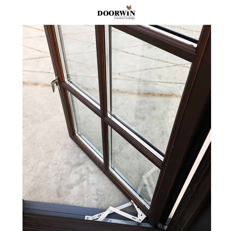 Doorwin 2021American wooden Factory cheap price crank out awning windows and push casement