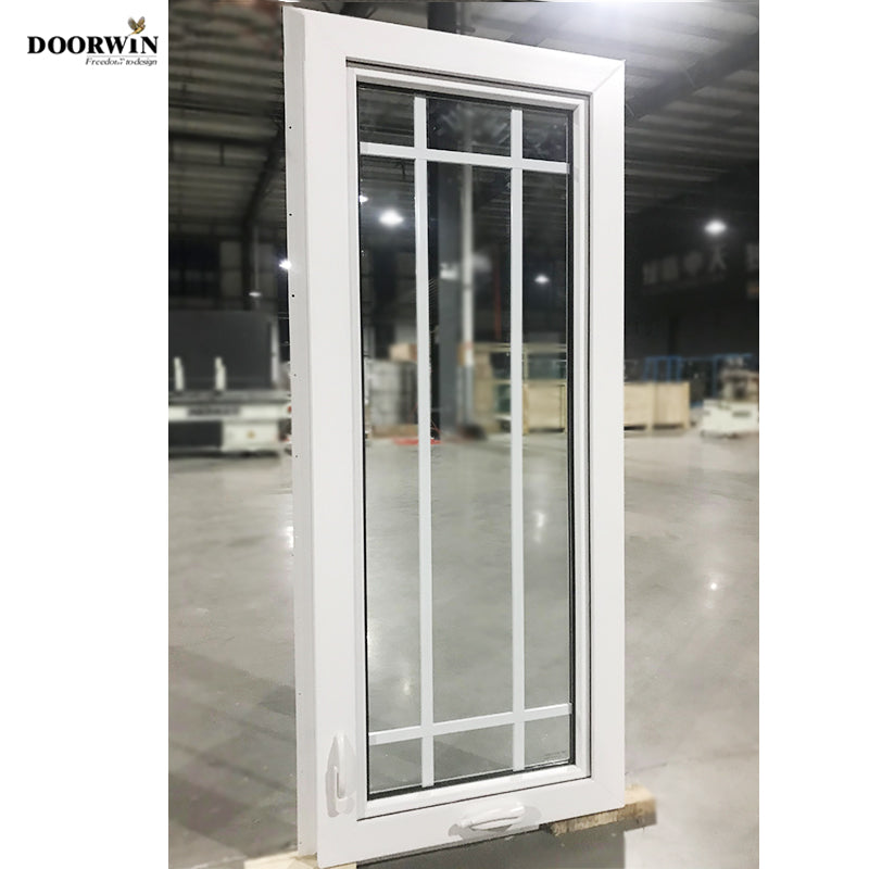 Doorwin 2021American hot sales vinyl thermal break aluminium double hung large pvc upvc windows for bathroom