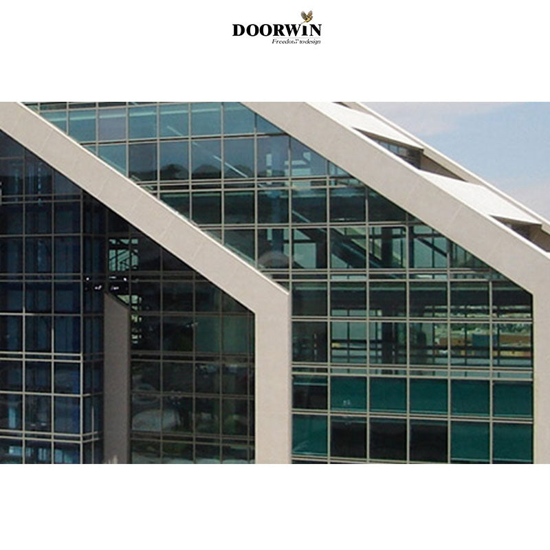 Doorwin 2021Power coating high rise building aluminum curtain wall system with tempered glass