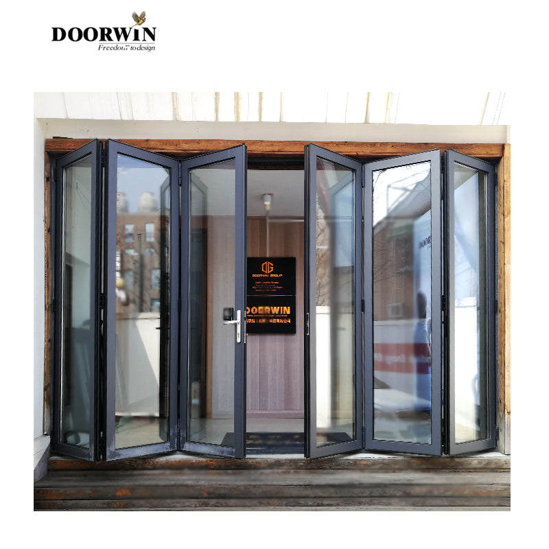 Doorwin 2021Using the fully toughened 5/12A /5 insulated glass Folding aluminum doors