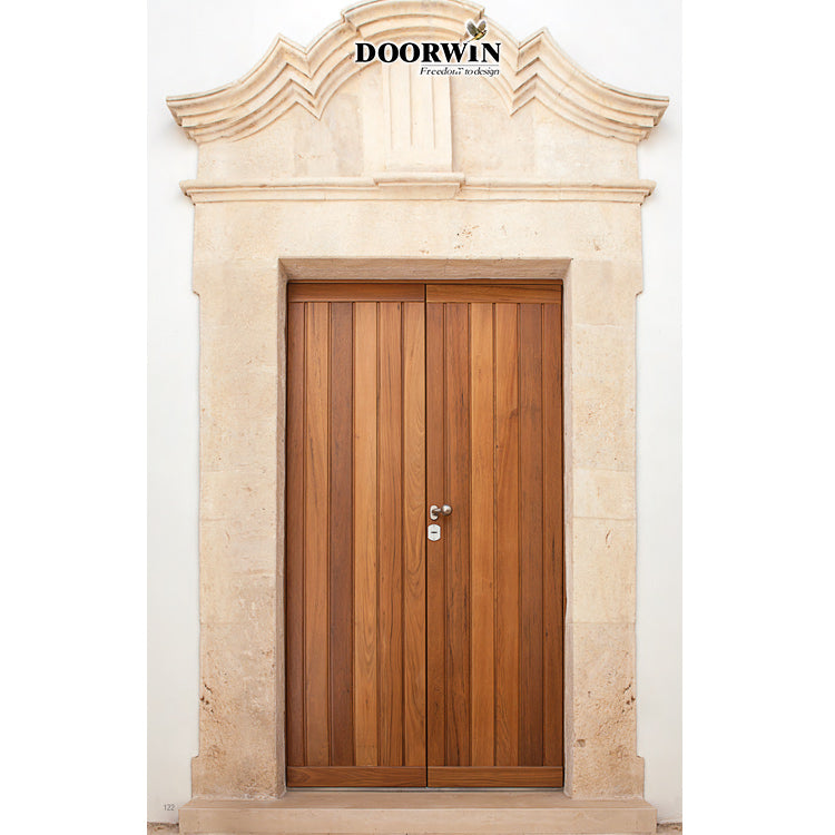 Doorwin 2021Doorwin original stock classic entry doors cheap wooden outside vintage