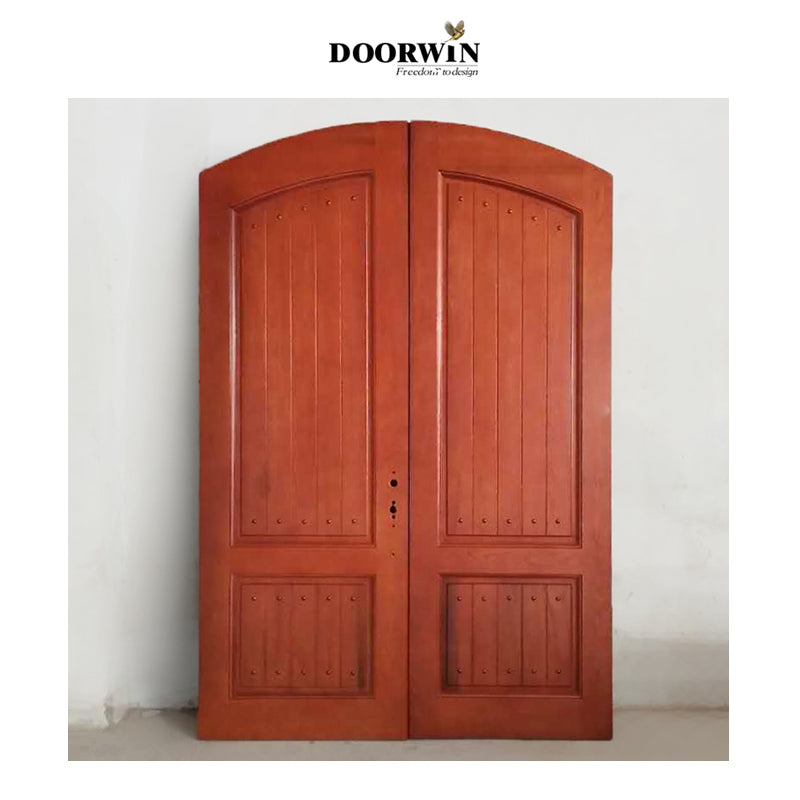 Doorwin 2021Top 1 sale in Canada cheap plywood wooden double entrance room house hinged doors price designs