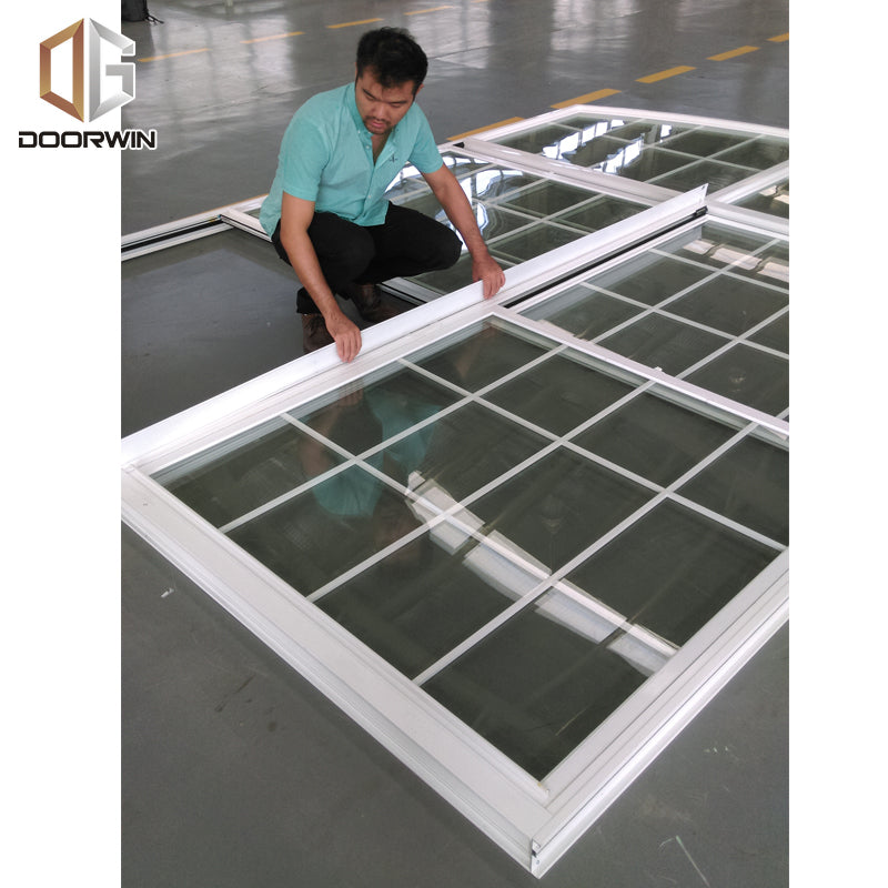 Doorwin 2021China insulating glass small double kitchen China supplier grill cheap pvc single hung window