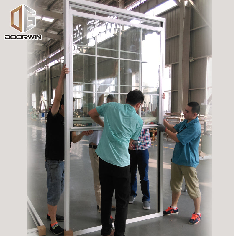 Doorwin 2021Texas top sales vertical sliding types Aluminum frame clear double panes double hung windows