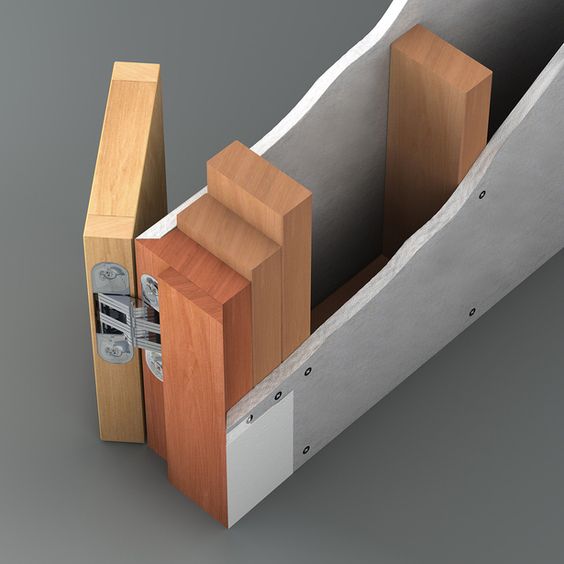 Doorwin 2021New simple design wooden door interior door invisible door for bedroom
